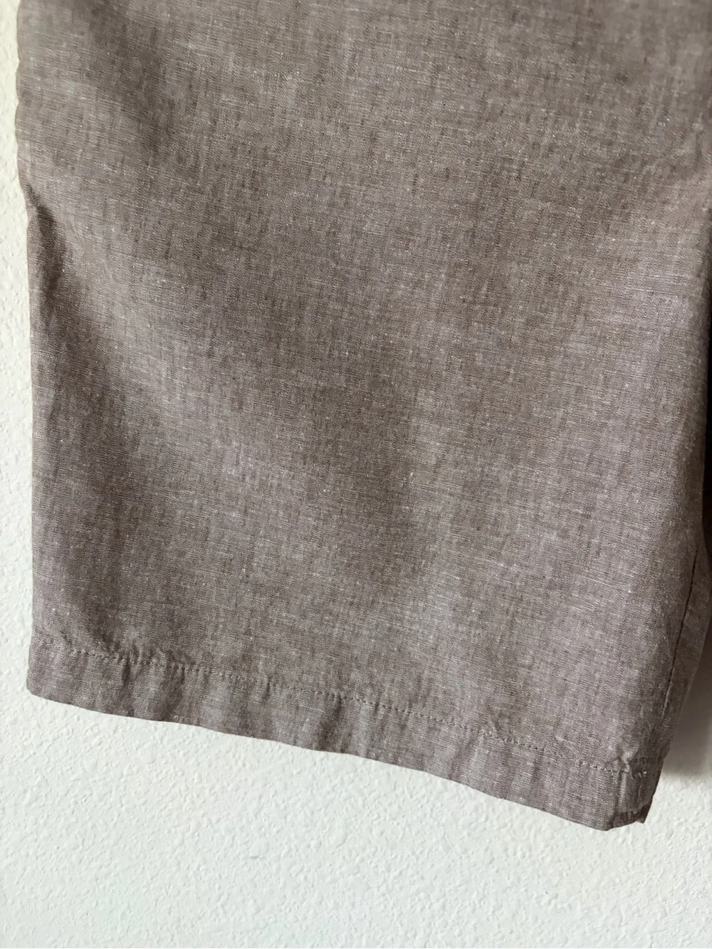 Banana Republic Men’s Khaki 9 Inch Linen Blend Chino Aiden Shorts Size 35x9